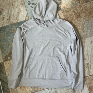 Danskin Melange Hoodie Pullover Kangaroo Pocket Beige Women’s Large